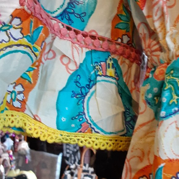 MODA POSA DESDERIA DRESS SPRING SUMMER DRAWSTRING WAIST COTTON - Picture 6 of 6